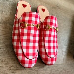 Gucci Princeton Gingham Mules
